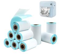 YAANBUNB 9 Pcs Sticker Thermal Paper, 57X30mm Mini Printing Paper Direct Thermal Label Self-Adhesive Machine Paper Roll Photo Printing Paper for Portable Pocket Thermal Printer Mini Photo Printer