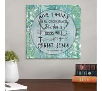 YAASIMOULE 1 Thessalonians 5:18 give thanks canvas wall art