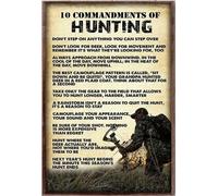 YAASIMOULE 10 Commandments Of Bowhunting Hunting Bow Don't Step On Anything Hunter Poster