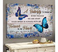 YAASIMOULE A butterfly to remind me, your spirit is forever in my heart Heaven Landscape Canvas Print Wall Art