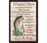 YAASIMOULE A Fisherman's Prayer Poster Christian Wall Art Gift For Fisherman Fishing Out Lover God Believer Framed Canvas Prints