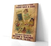 YAASIMOULE A Girl Really Wanted To Become A Teacher Baby Teacher Canvas Prints Wall Art