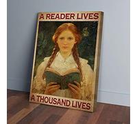 YAASIMOULE A Reader Lives A Thousand Lives Books Vertical Canvas Prints
