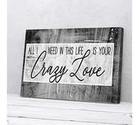 YAASIMOULE All I Need Is Your Crazy Love Canvas Prints Wall Art