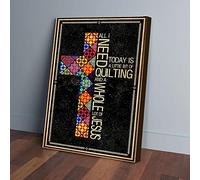 YAASIMOULE All I Need Today Is A Little Bit Of Quilting Canvas Wall At