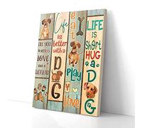 YAASIMOULE All You Need Is Love And A Dachshund Dog Canvas Prints Wall Art