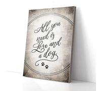 YAASIMOULE All You Need Is Love And A Dog Canvas Prints Wall Art