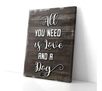 YAASIMOULE All You Need Is Love And A Dog Paw Pet Canvas Prints Wall Art