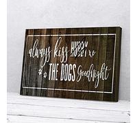 YAASIMOULE Always Kiss Hubby & The Dogs Goodnight Canvas Prints Wall Art
