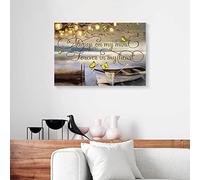 YAASIMOULE Always On My Mind Boat Yellow Butterfly Canvas Wall Art