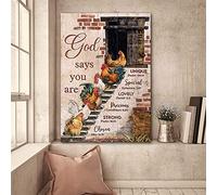 YAASIMOULE Amazing flock God says you are Jesus Portrait Canvas Print Wall Art