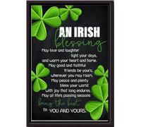YAASIMOULE An Irish Blessing May Love And Laughter Poster Ireland Wall Art Gift For Friend Soulmate Lover Home Decor Framed Matte Canvas Prints