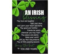 YAASIMOULE An Irish Blessing May Love And Laughter Poster Quote Wall Art Gift For Lover Soulmate Crush Canvas Gallery Wrapped Framed Idea Prints