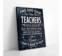 YAASIMOULE And God Said Let There Be Teachers Canvas Prints Wall Art
