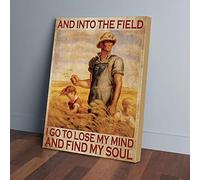 YAASIMOULE And Into The Field I Go Farmer Canvas Prints Wall Art