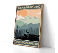 YAASIMOULE And Into The Forest I Go To Find My Soul Deer Canvas Prints Wall Art