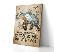 YAASIMOULE And Into The Forest I Go To Find My Soul Elephant Canvas Prints Wall Art