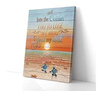 YAASIMOULE And Into The Ocean I Go Turtle Canvas Prints Wall Art