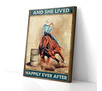 YAASIMOULE And She Lived Happily Ever After Horse Canvas Prints Wall Art