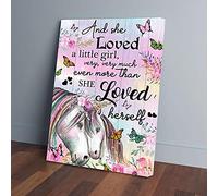 YAASIMOULE And She Loved The Little Girl So Much Unicorn Canvas Prints Wall Art