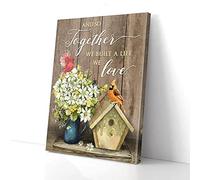 YAASIMOULE And So Together We Built A Life We Love Cardinal Canvas Wall Art