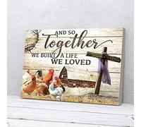 YAASIMOULE And So Together We Built Farming Live Chicken Canvas Prints Wall Art