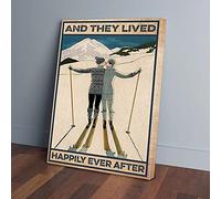 YAASIMOULE And They Lived Happily Ever After Couple Skiing Canvas Prints