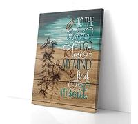 YAASIMOULE And To The Ocean I Go To Find My Soul Turtle Sea Canvas
