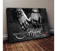 YAASIMOULE And we lived happily ever after Couple Landscape Canvas Print Wall Art