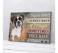 YAASIMOULE Angels Don’t Always Have Wings Boxer Canvas Wall Art