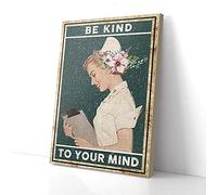 YAASIMOULE Be Kind To Your Mind Nurse Canvas Prints Wall Art