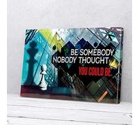 YAASIMOULE Be Somebody Nobody Thought You Could Be Motivation Canvas Prints Wall Art Wall Aart