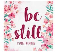 YAASIMOULE Be still Psalm 46:10 NIV canvas wall art