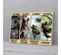 YAASIMOULE Be Strong Be Brave Be Humble Airborne Canvas Prints Wall Art