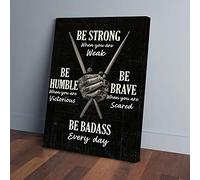 YAASIMOULE Be Strong Be Brave Be Humble Drummer Canvas Prints