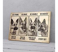 YAASIMOULE Be Strong Be Brave Be Humble German Shepherd Canvas Prints