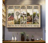 YAASIMOULE Beautiful farm land Every moment Thank God Jesus Landscape Canvas Print Wall Art