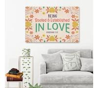 YAASIMOULE Being rooted and established in love Ephesians 3:17 canvas wall art