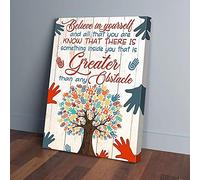 YAASIMOULE Believe In Yourself And All That You Are Social Worker Canvas Prints