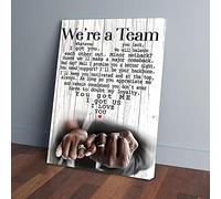 YAASIMOULE Black Couple We’re A Team Canvas Prints