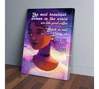 YAASIMOULE Black Girl The Most Beautiful Woman In The World Canvas Prints