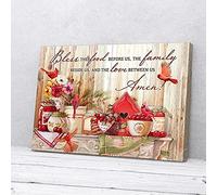 YAASIMOULE Bless The Food Cardinal Canvas Wall Art