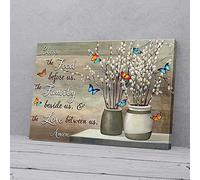 YAASIMOULE Bless The Love Between Us Willow Flower Butterfly Canvas Prints