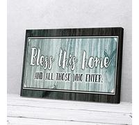 YAASIMOULE Bless This Home And All Those Who Enter Canvas Prints Wall Art