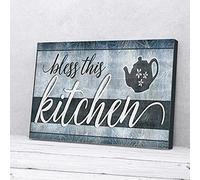 YAASIMOULE Bless This Kitchen Canvas Prints Wall Art