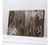 YAASIMOULE Bless This Mess Canvas Prints Wall Art