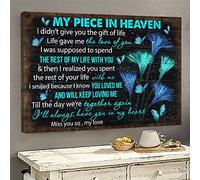 YAASIMOULE Blue butterflies Till the day we’re together again Heaven Landscape Canvas Print Wall Art