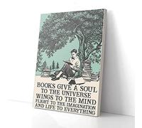 YAASIMOULE Book Give A Soul To The Universe Boy Reading Book Canvas Prints Wall Art