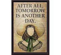 YAASIMOULE Books After All Tomorrow Is Another Day Poster Framed Matte Canvas