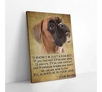 YAASIMOULE Boxer Always By Your Side Canvas Prints Wall Art